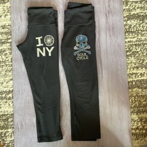 TWO SoulCycle X Luluemon Wunder Under Cropped size 4 leggings